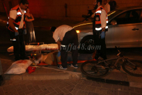  بالصور: إصابة متوسطة لراكب دراجة هوائية بحادث دهس شمال مدينة يافا 